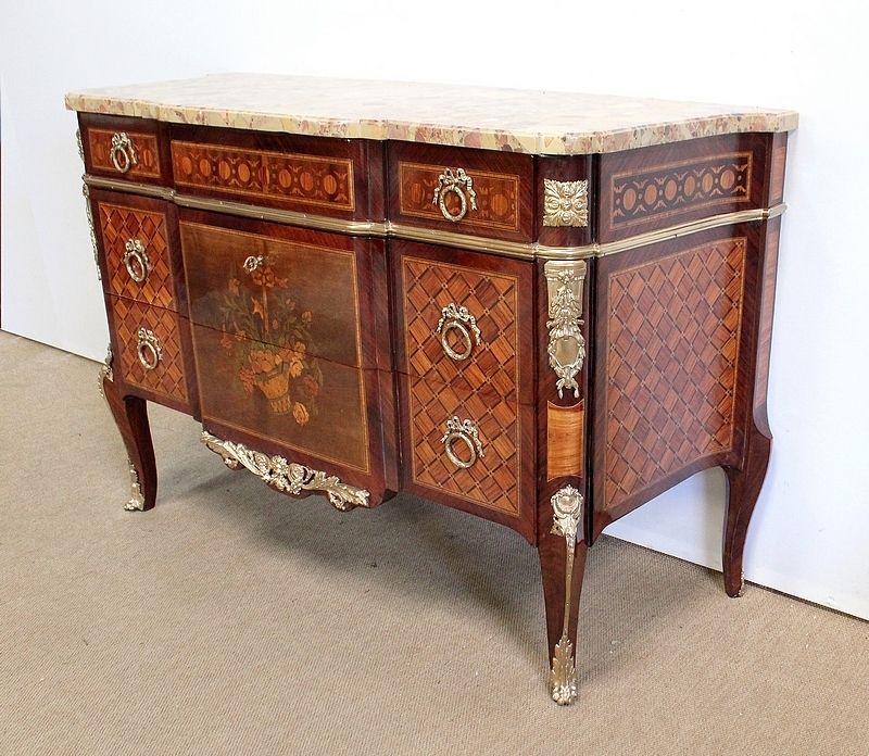 Marquetry Chest Of Drawers, 1800s photo for sale