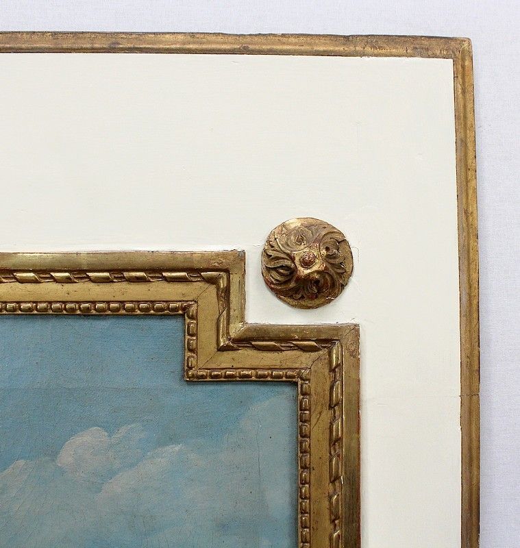 Large Trumeau Mirror, 1800s, Antique photo vintage