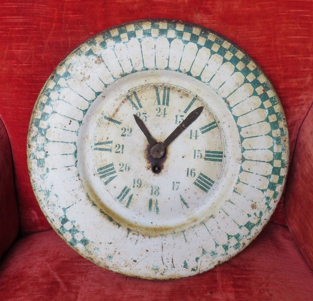 Antique French Decorative Tole Ware Clock photo Home Decor