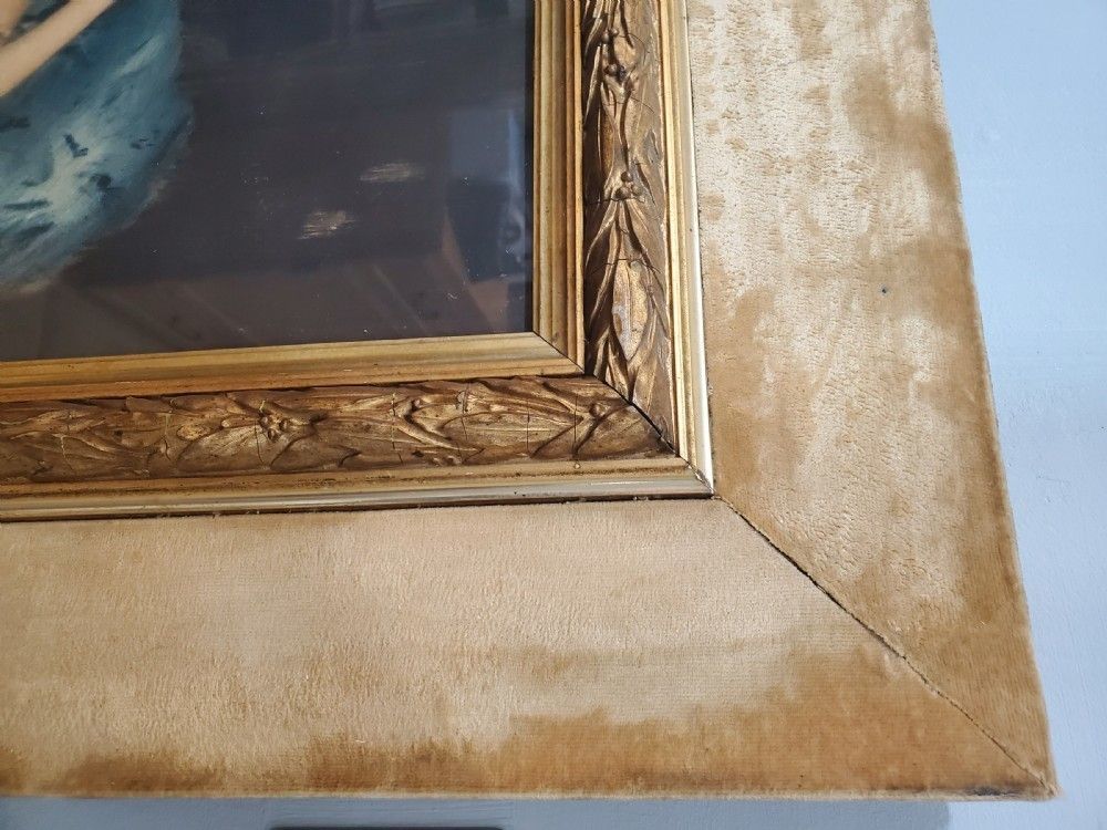 Large Framed Art Deco Print C1930 photo 518.0