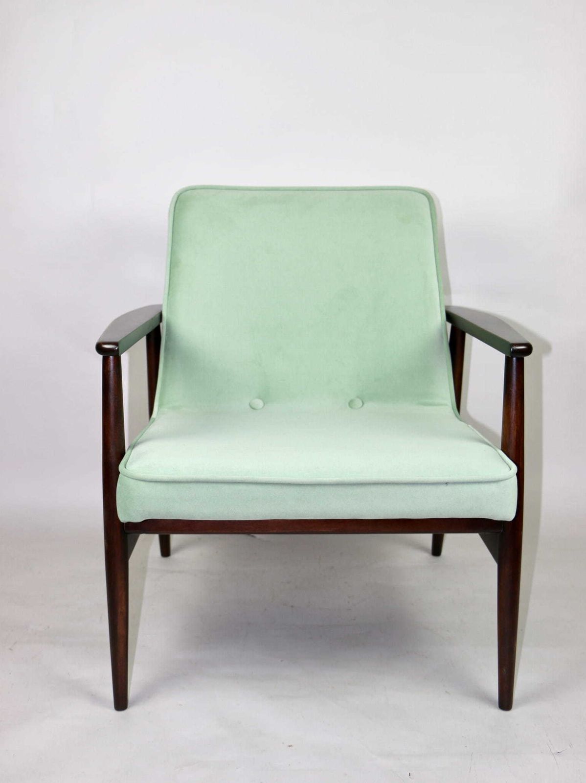 Classic Armchair Gfm63 Designed By J. Kedziorek Vintage 70s Light Green Aquamarine photo furniture
