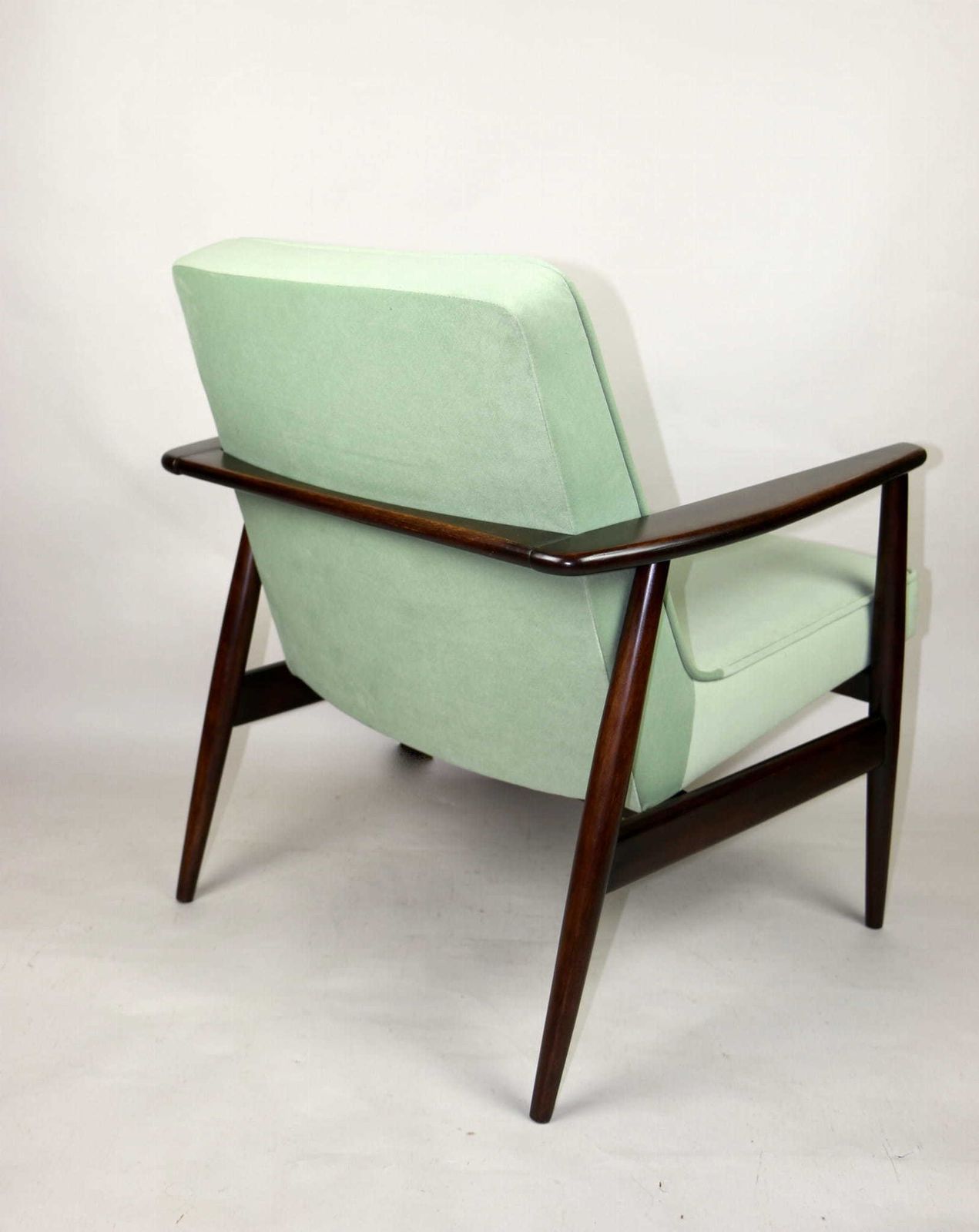 Classic Armchair Gfm63 Designed By J. Kedziorek Vintage 70s Light Green Aquamarine photo 445.0