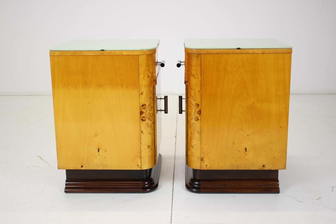 Set Of Two Bedside Tables Designed By Jindřich Halabala For Up Závody, 1950's photo buy