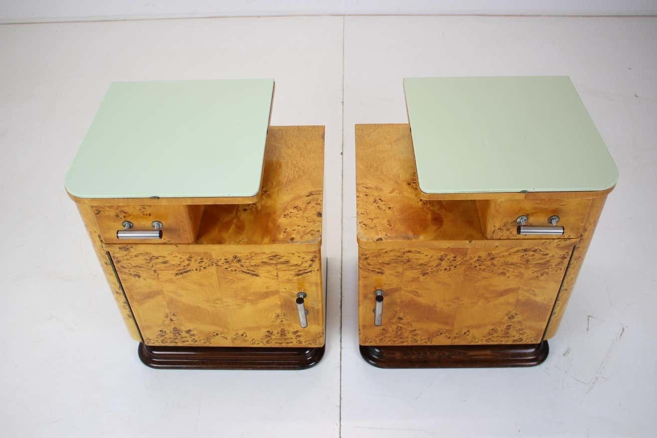 photo furniture Set Of Two Bedside Tables Designed By Jindřich Halabala For Up Závody, 1950's