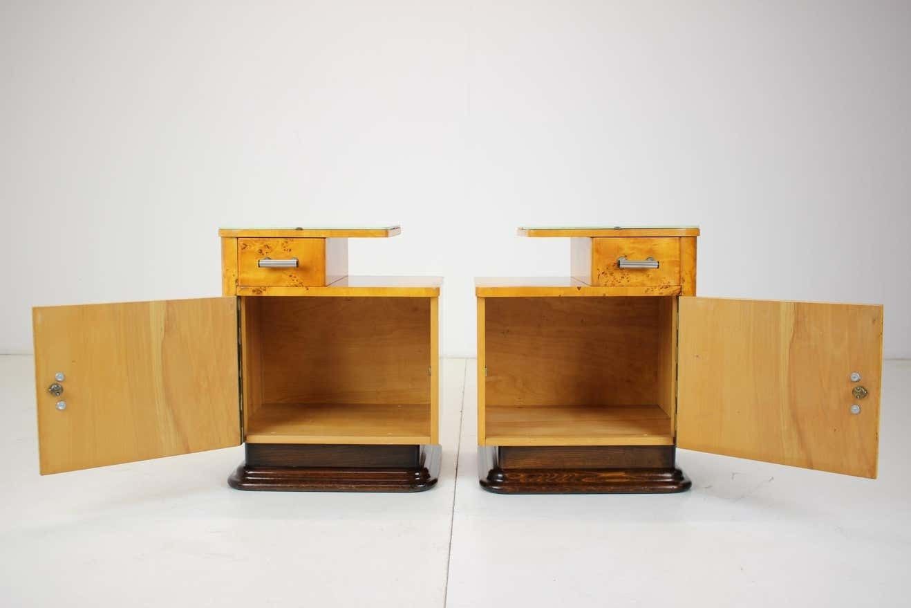 photo vinterior Set Of Two Bedside Tables Designed By Jindřich Halabala For Up Závody, 1950's