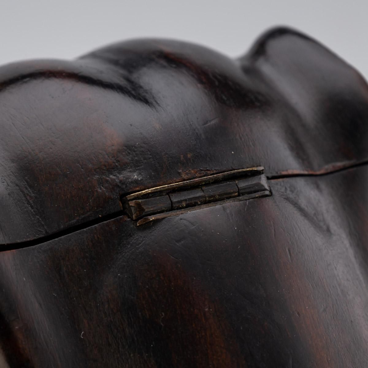 1616.0 19th Century Victorian Lignum Vitae Bulldog Inkwell photo