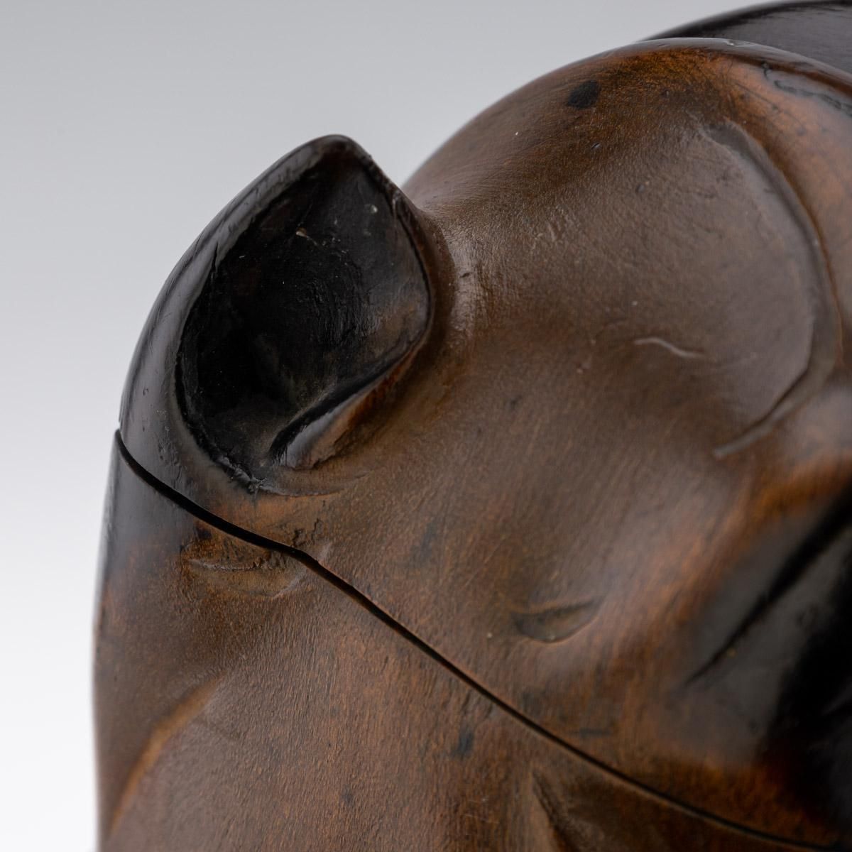 photo for sale 19th Century Victorian Lignum Vitae Bulldog Inkwell