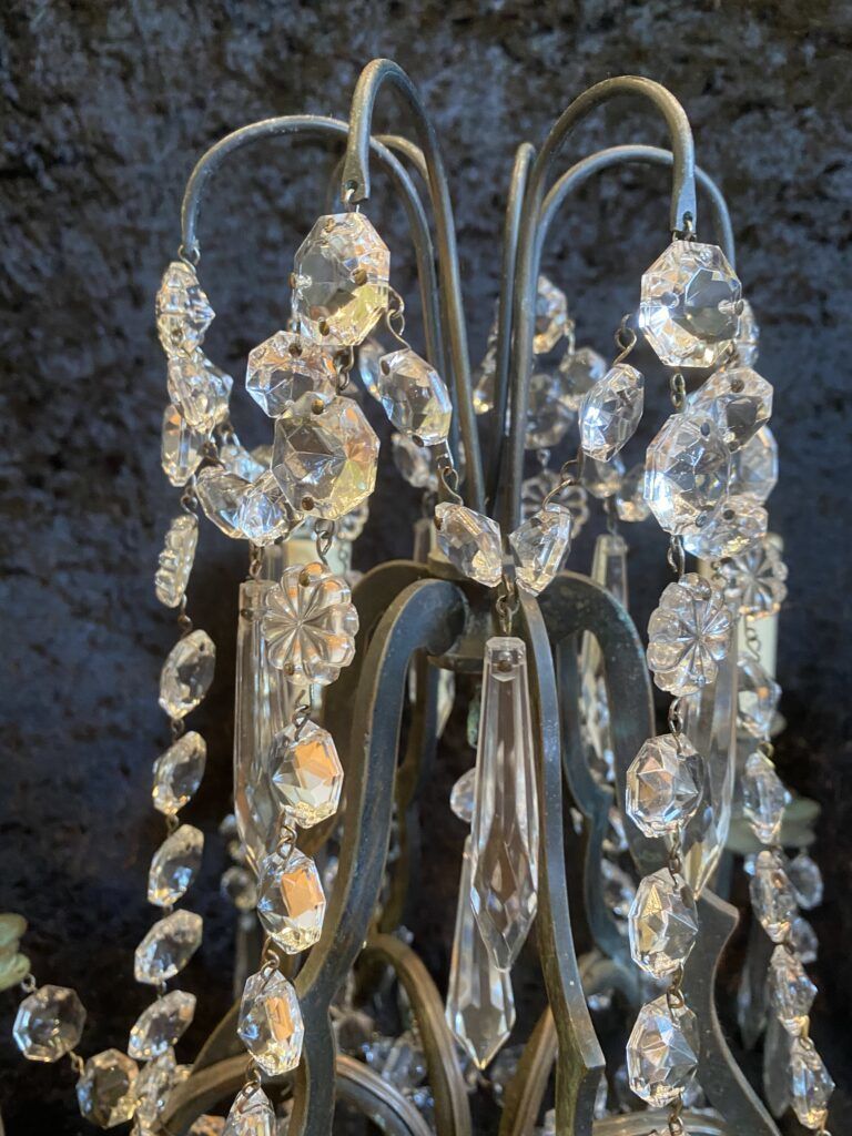 Six Light Antique Table Lamp, 1920s photo for sale