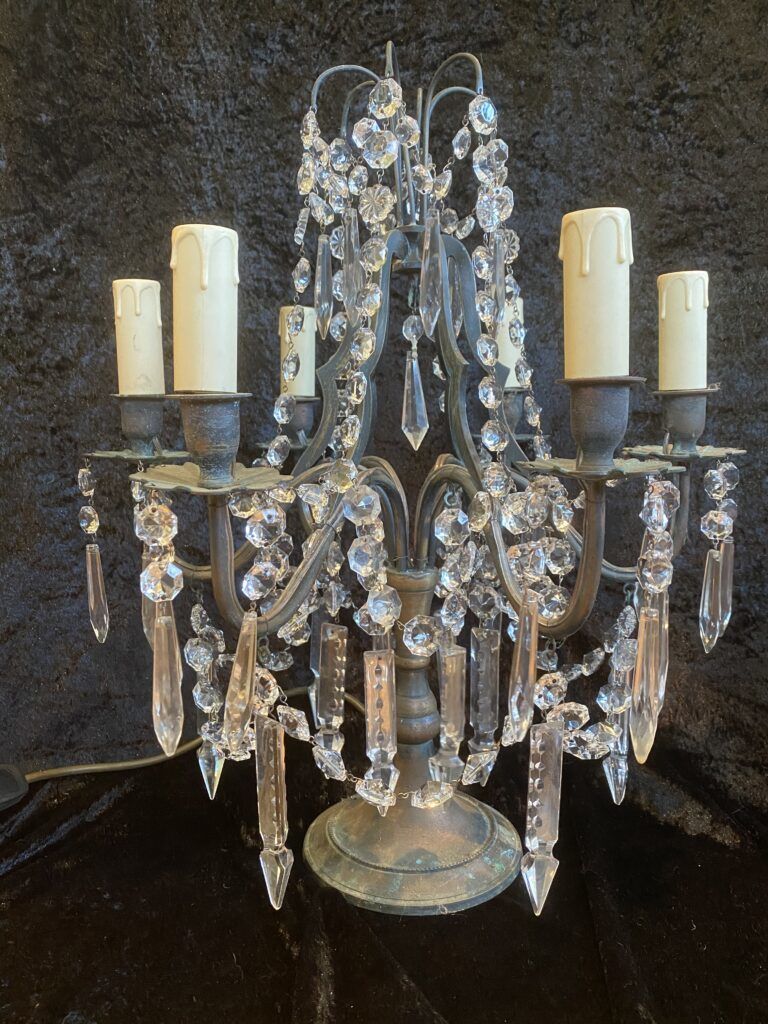 photo furniture Six Light Antique Table Lamp, 1920s