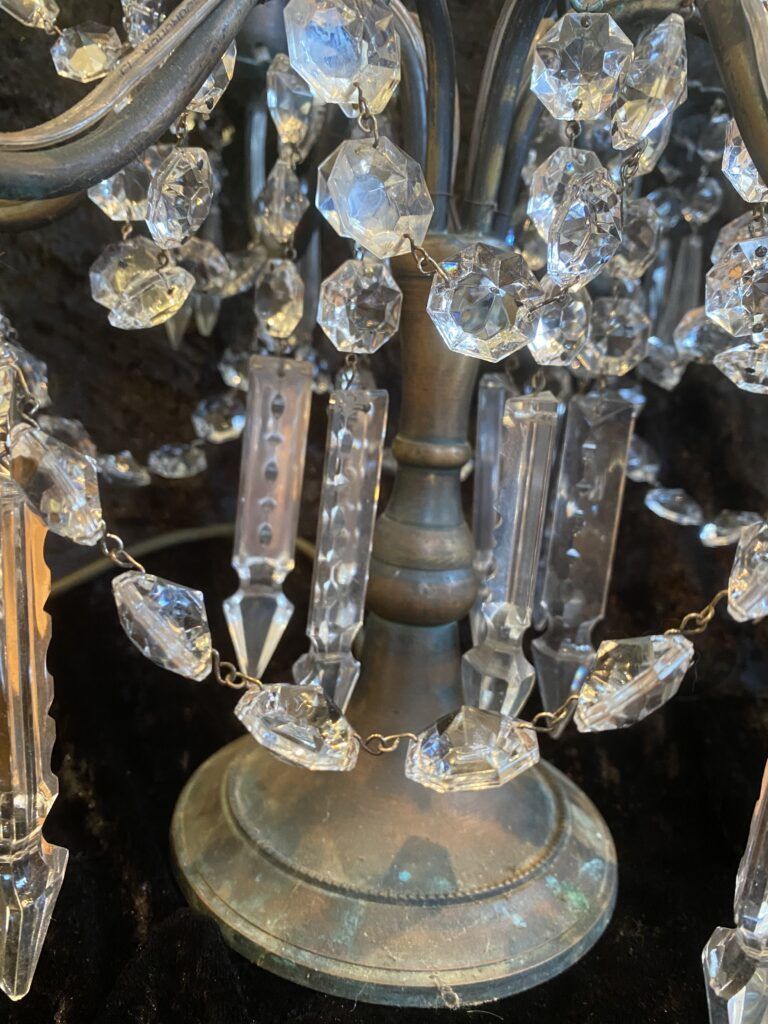 650.0 Six Light Antique Table Lamp, 1920s photo