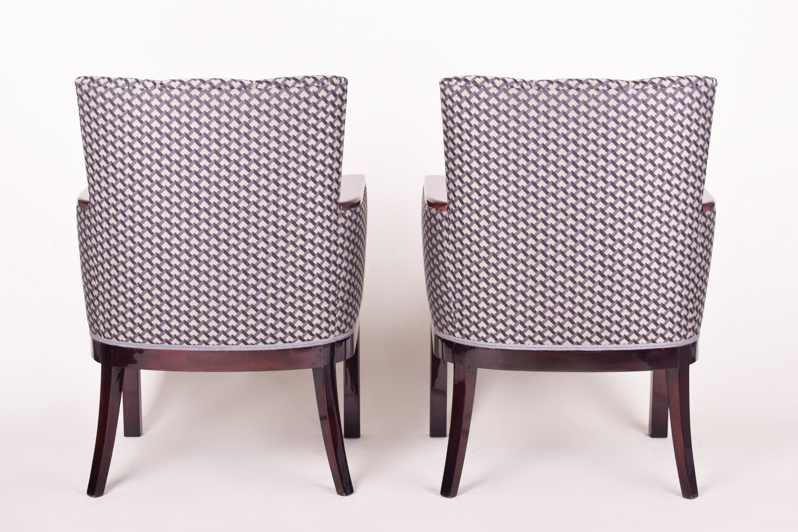 Pair Of Mahogany Art Deco Armchairs, Made In France, Fully Restored, 1920 1929 photo buy
