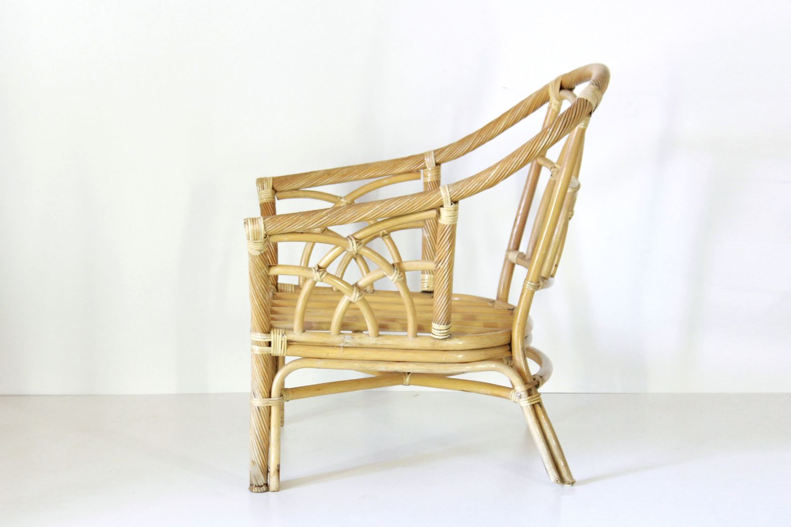 1970s Bamboo Vintahe Armchair, Vintage photo Garden Furniture