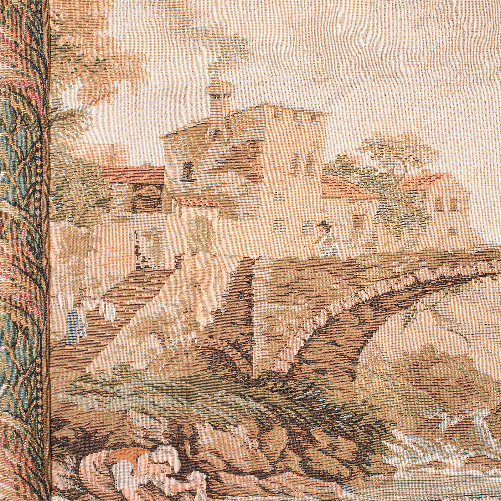 Large Vintage Decorative Panel, Continental, Needlepoint Tapestry, Circa 1980 photo vintage