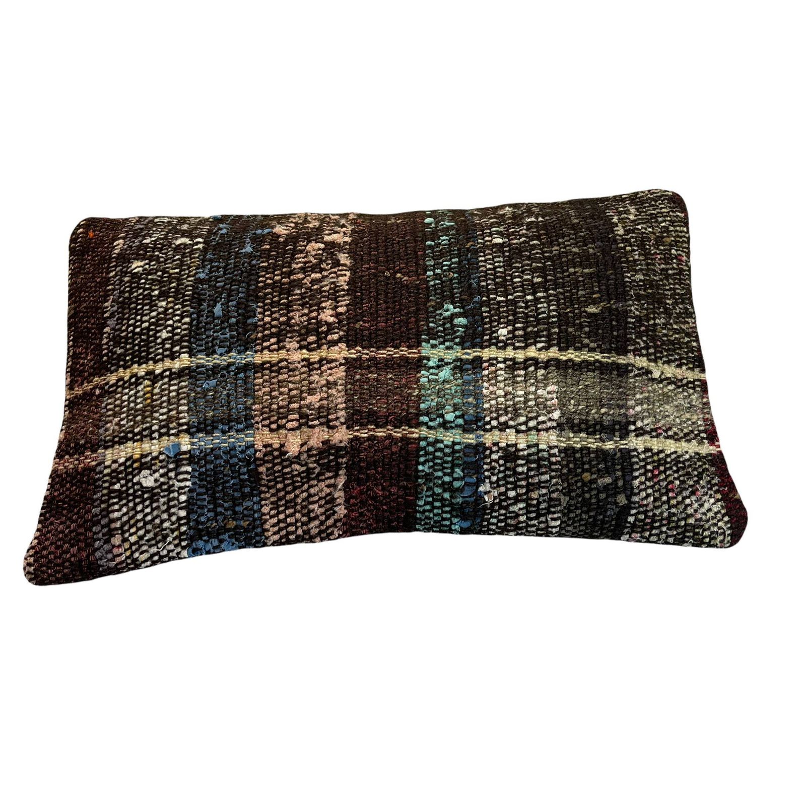 Vintage Turkish Kilim Cushion Cover, 30 X 50 Cm photo 64.0