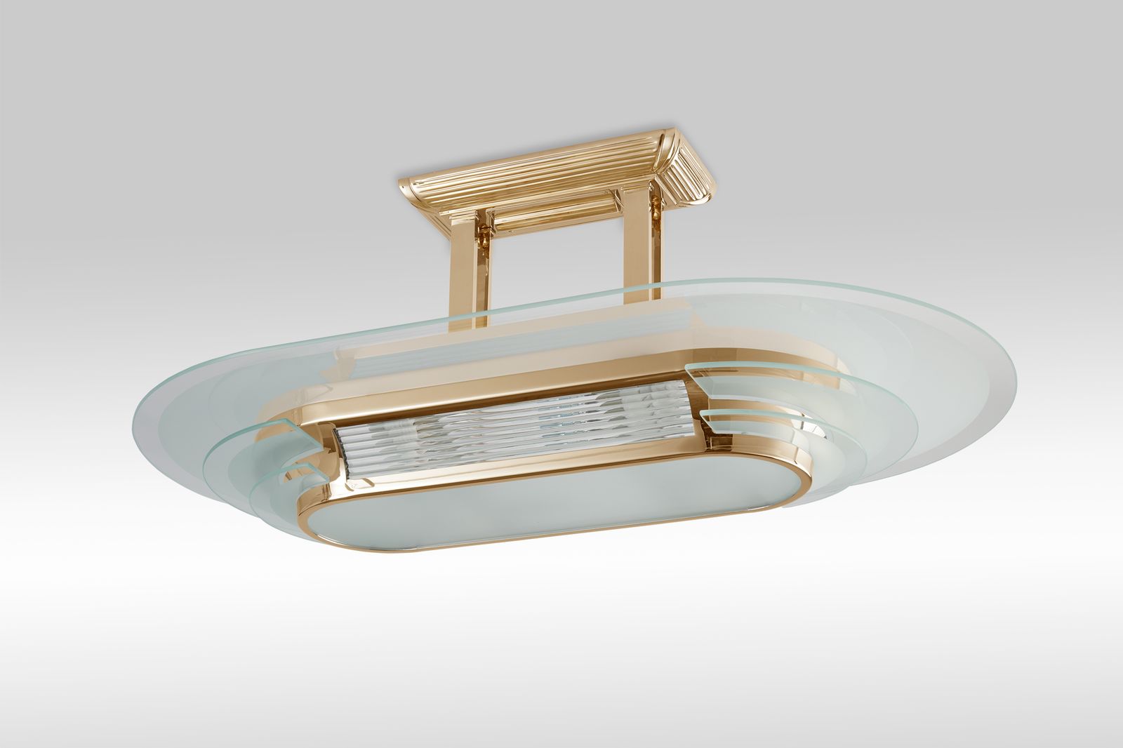 Modernist Art Deco Chandelier In The Spirit Of Petitot photo for sale