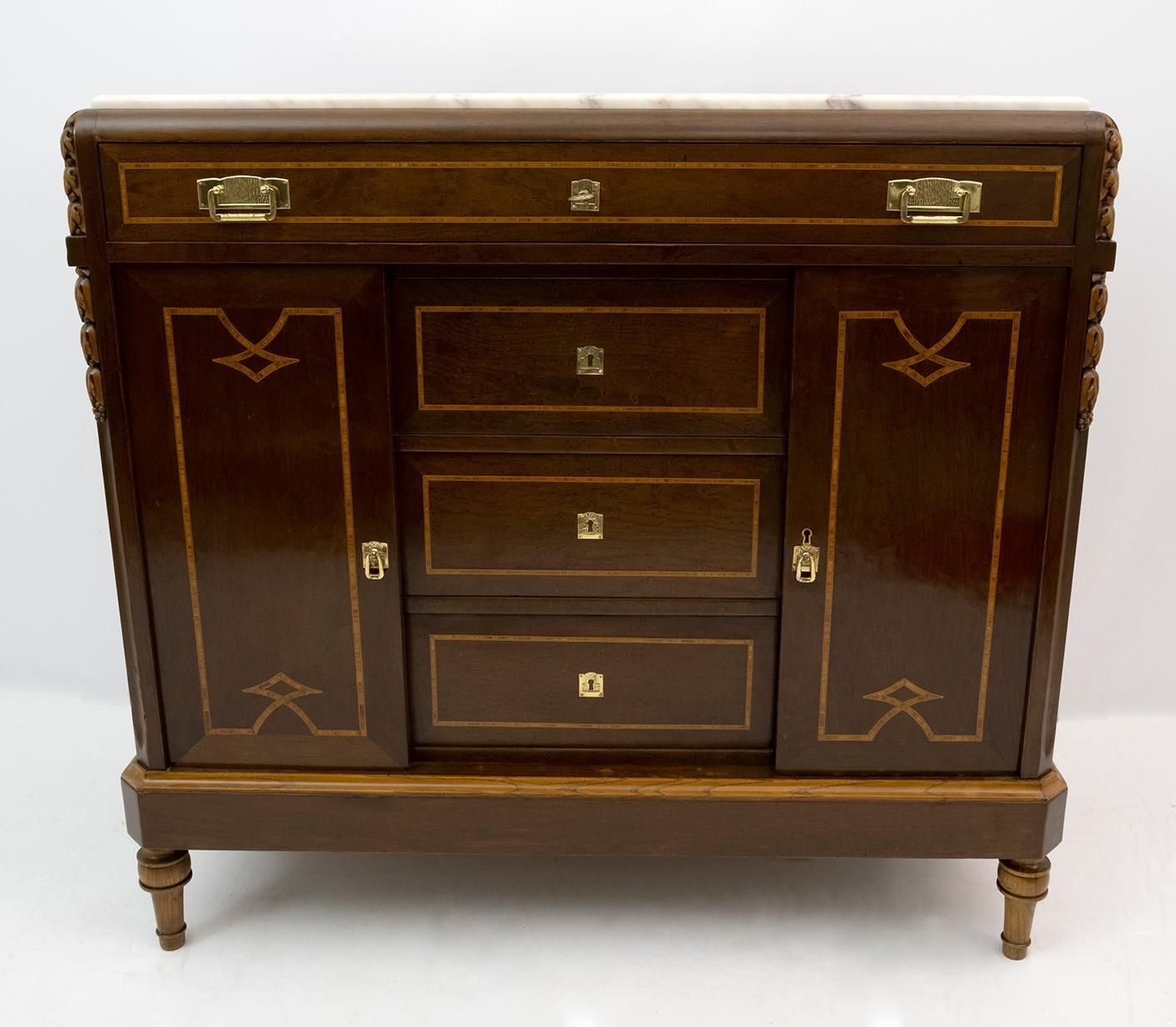 Liberty Italian Thuja Briar And Pink Portugal Marble Twobedside Tables And Chest photo vintage
