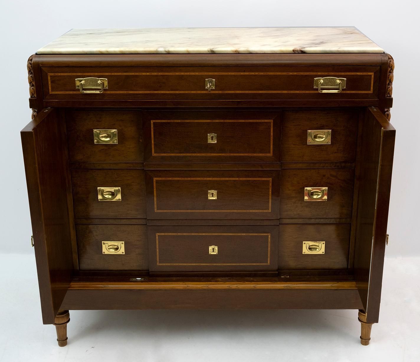 Liberty Italian Thuja Briar And Pink Portugal Marble Dresser, 20s photo for sale
