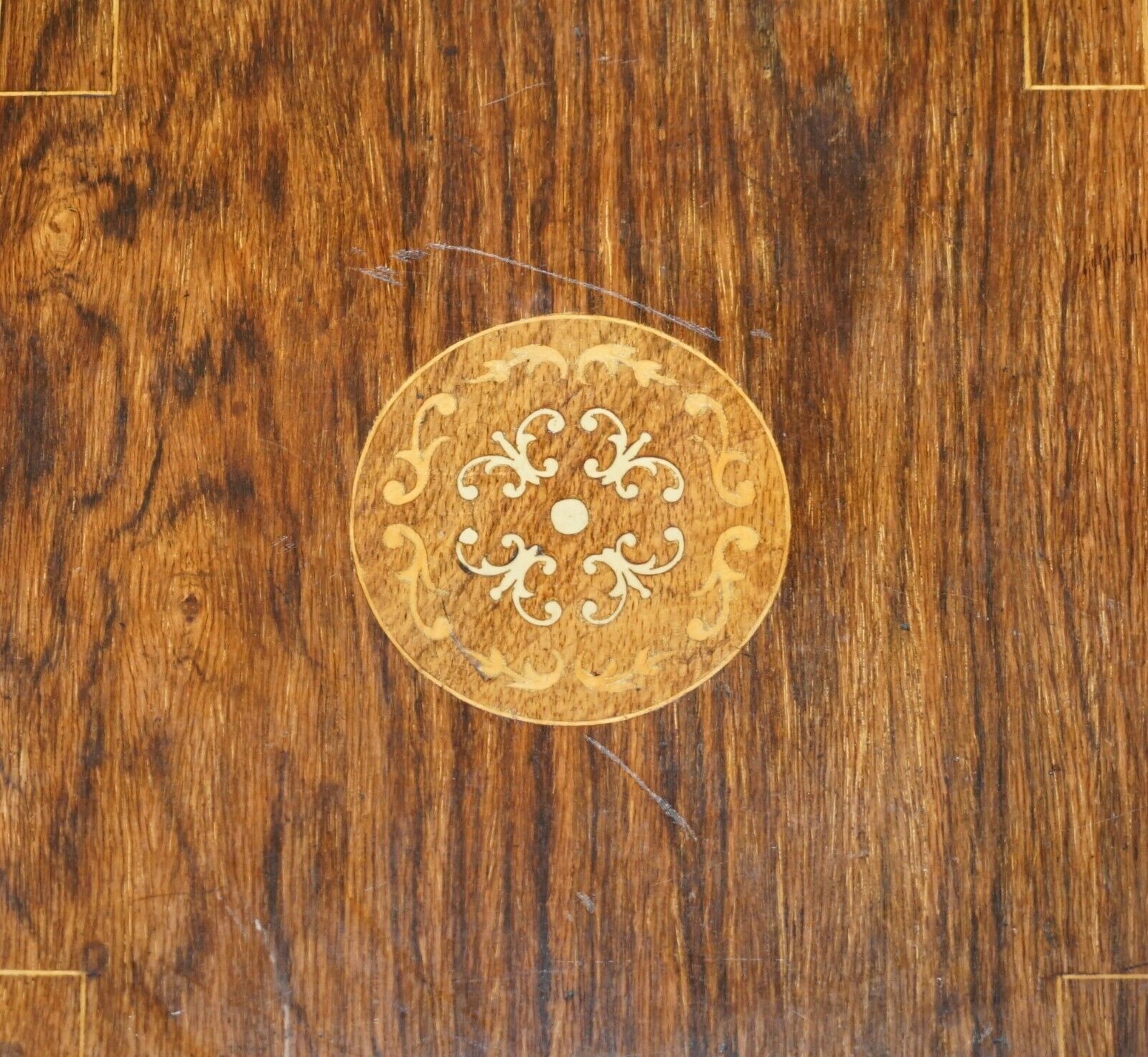 photo for sale Circa 1900 Edwardian Rosewood Revolving Bookcase Sheraton Inlaid Book Table