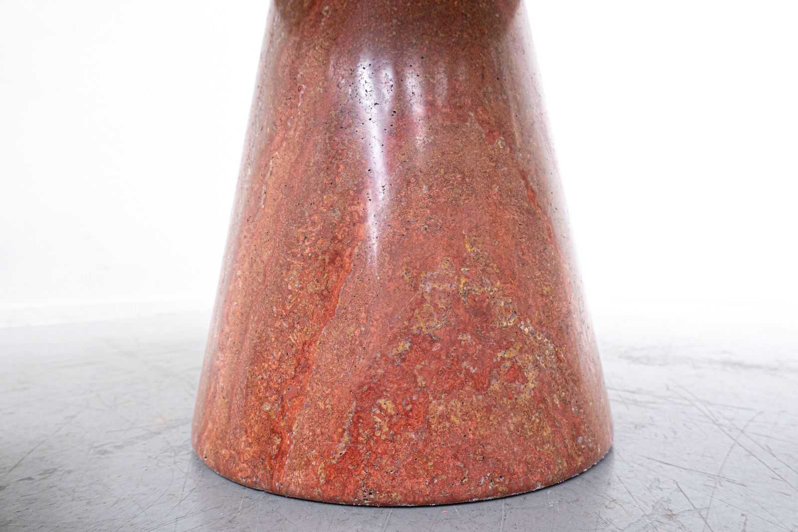 Mid Century Red Travertine Dining Table By Angelo Mangiarotti, Italy, 1970s photo 13000.0