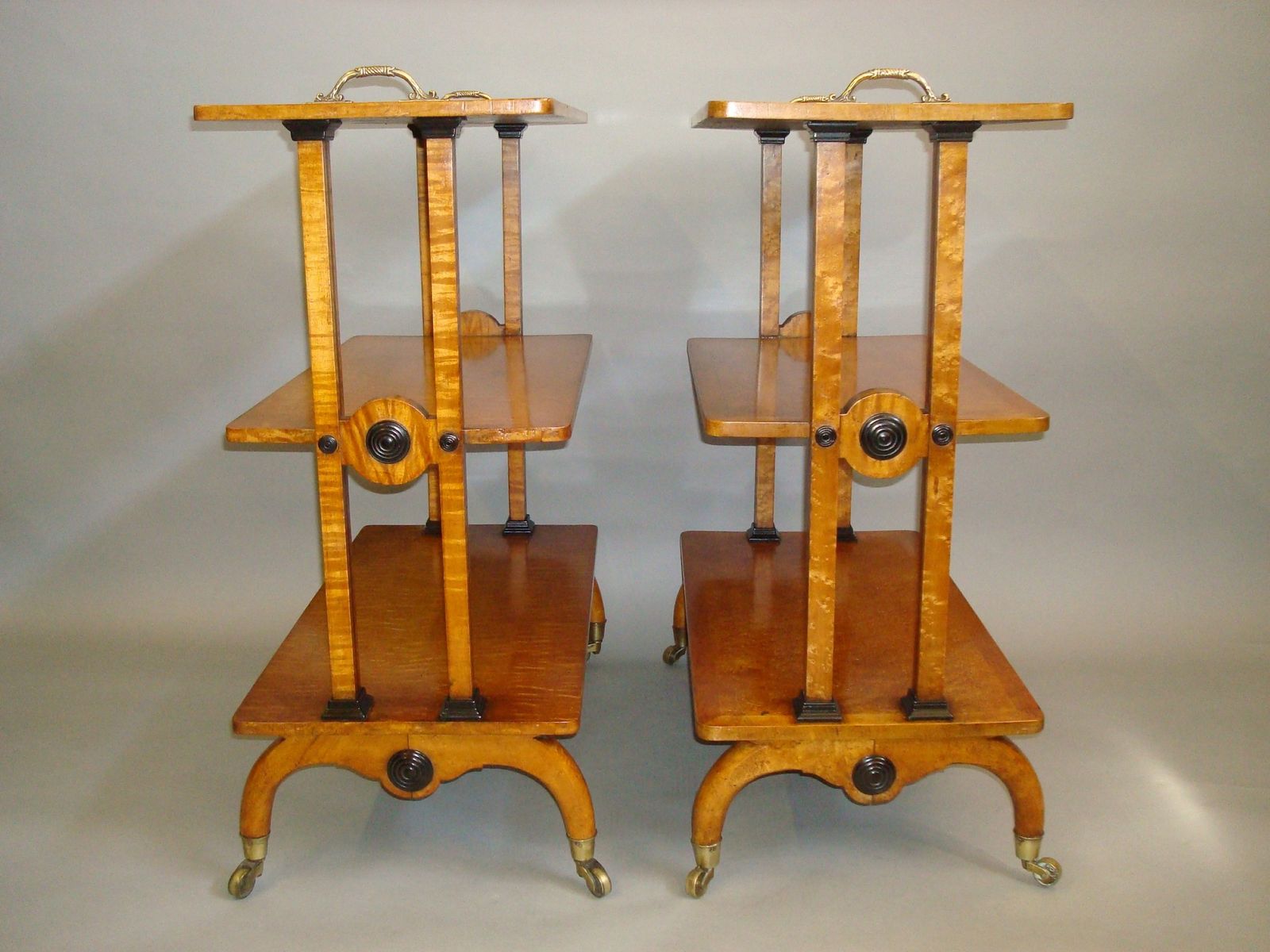 Regency Matched Pair Of Maple Etageres photo furniture