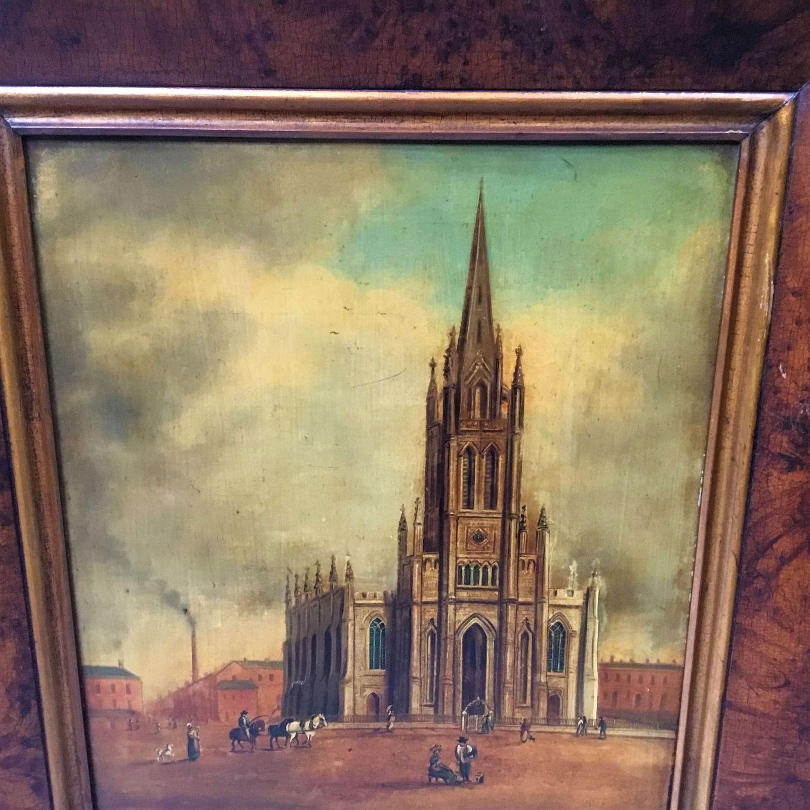 Regency Oil Painting Of Christ Church, Doncaster photo Art