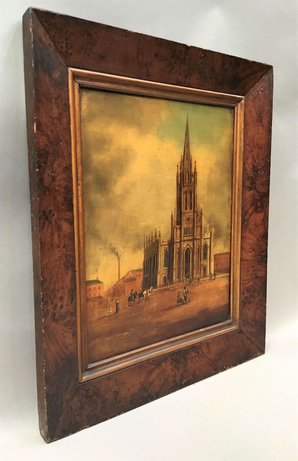 Regency Oil Painting Of Christ Church, Doncaster photo vinterior