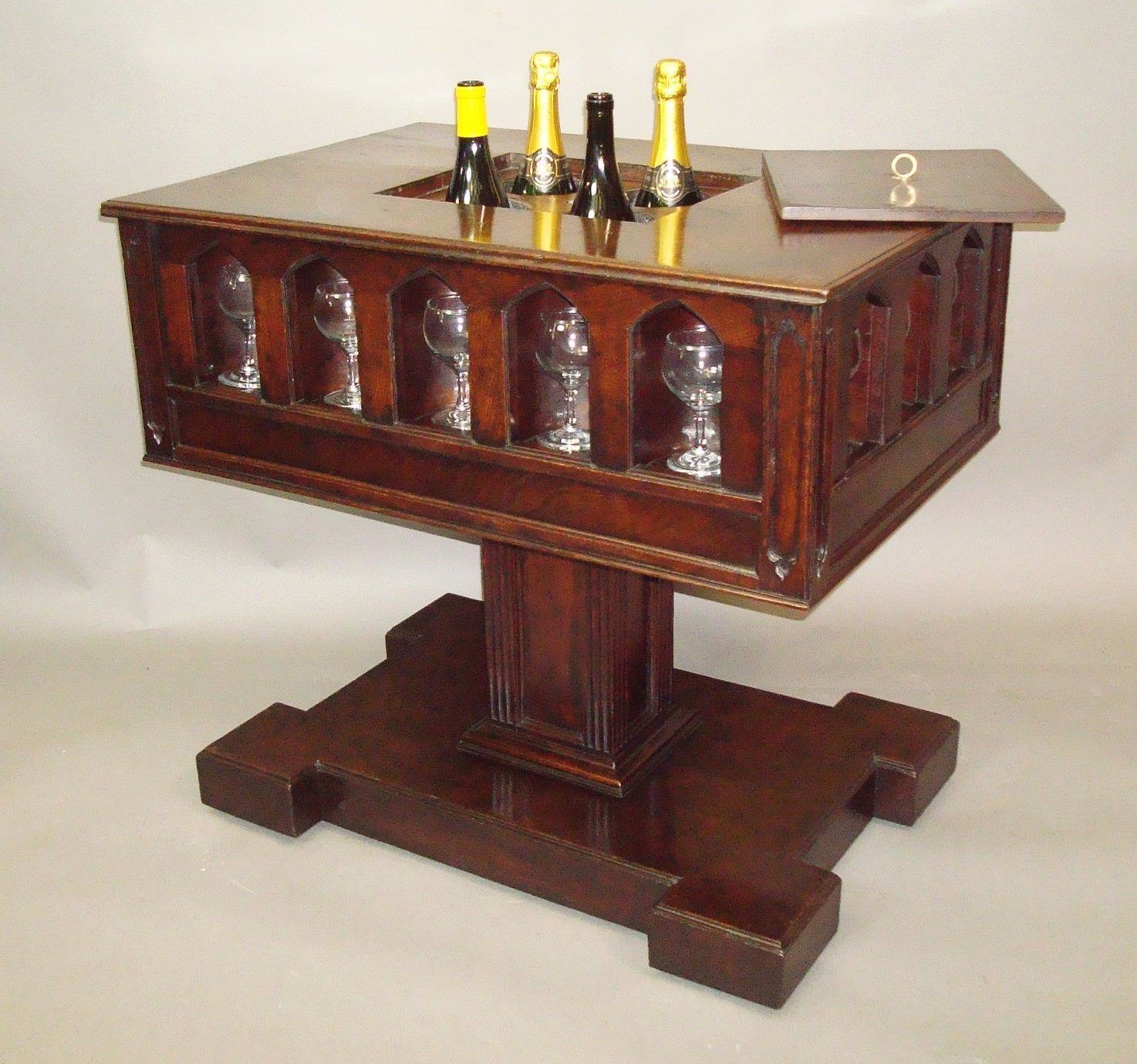 19th Century Gothic Oak Champagne Table