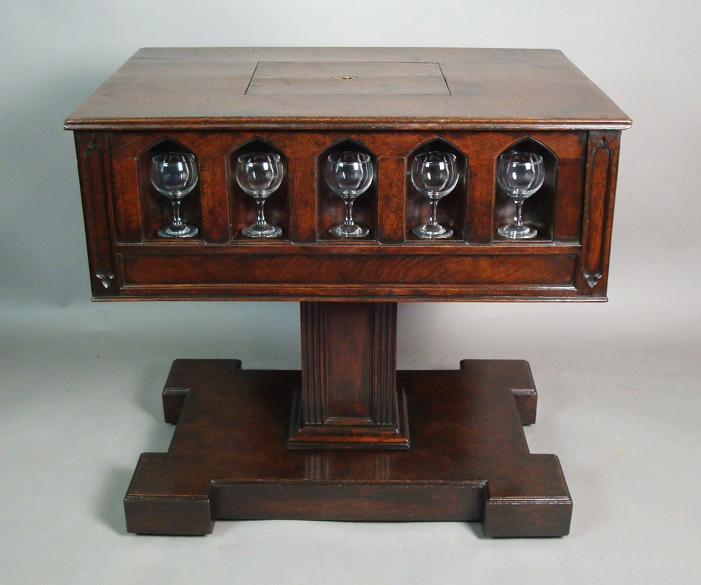 19th Century Gothic Oak Champagne Table photo for sale