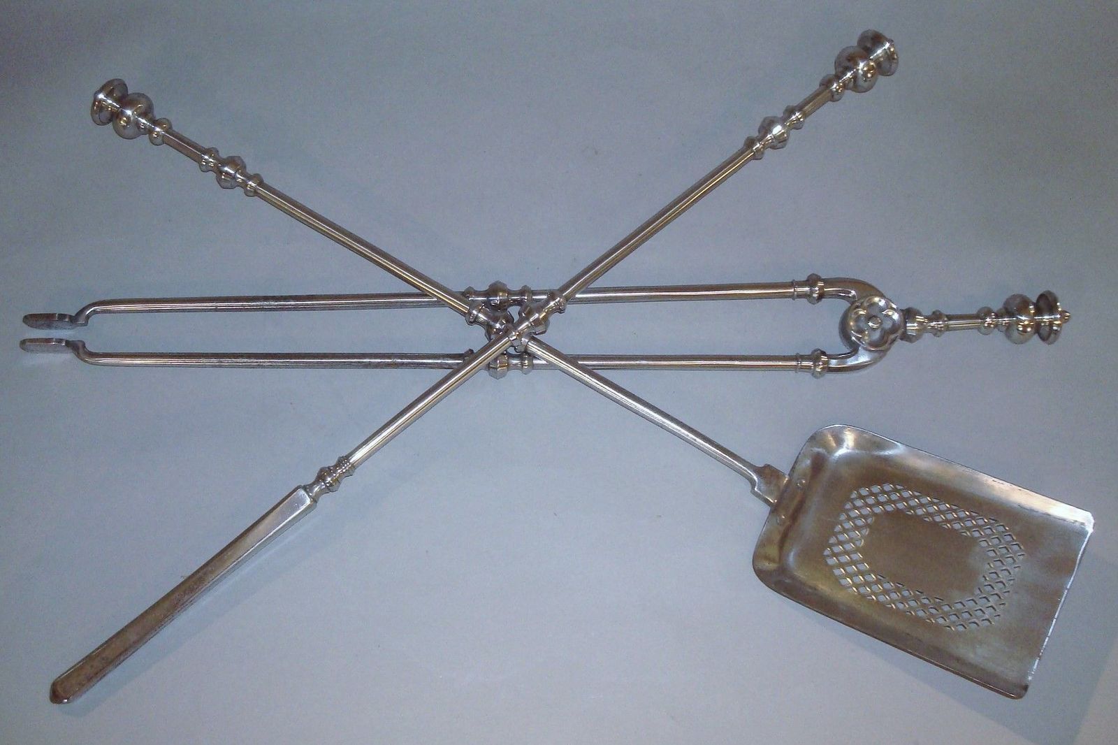 George IV Set Of Polished Steel Fire Irons