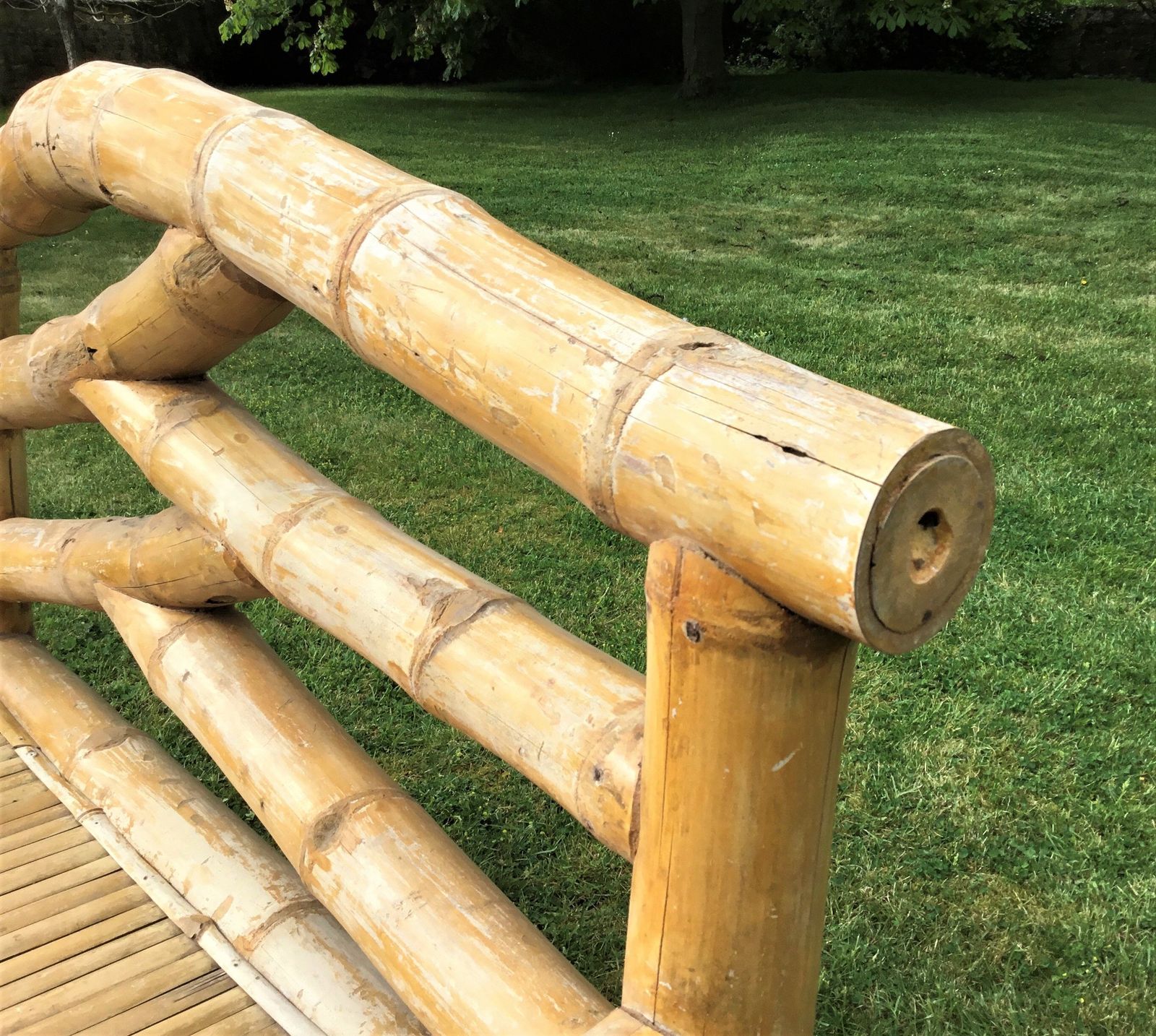 C20th Bamboo Garden Seat / Conservatory Seat photo vinterior