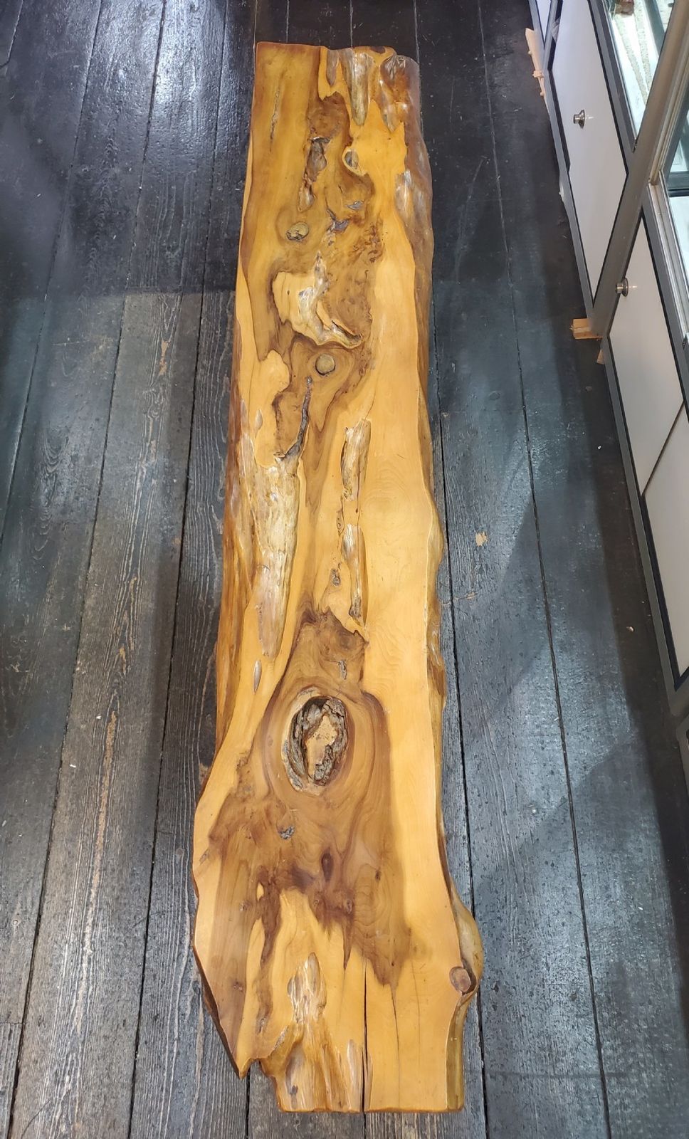 photo for sale Large 180cm Reynolds Of Ludlow Live Edge Yew Coffee Table C1960