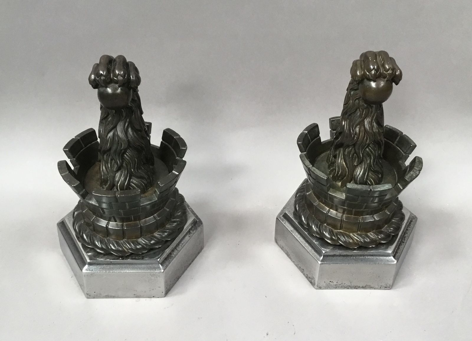 19th Pair Of Bronze Door Stops / Door Porters Or Andirons photo 2035.0