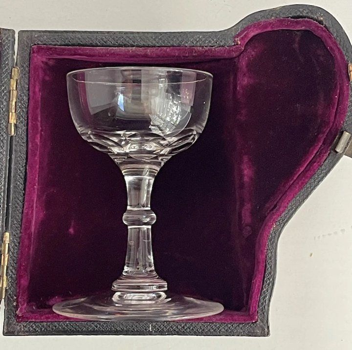 Victorian Travelling Crystal Glass And Case photo 174.0