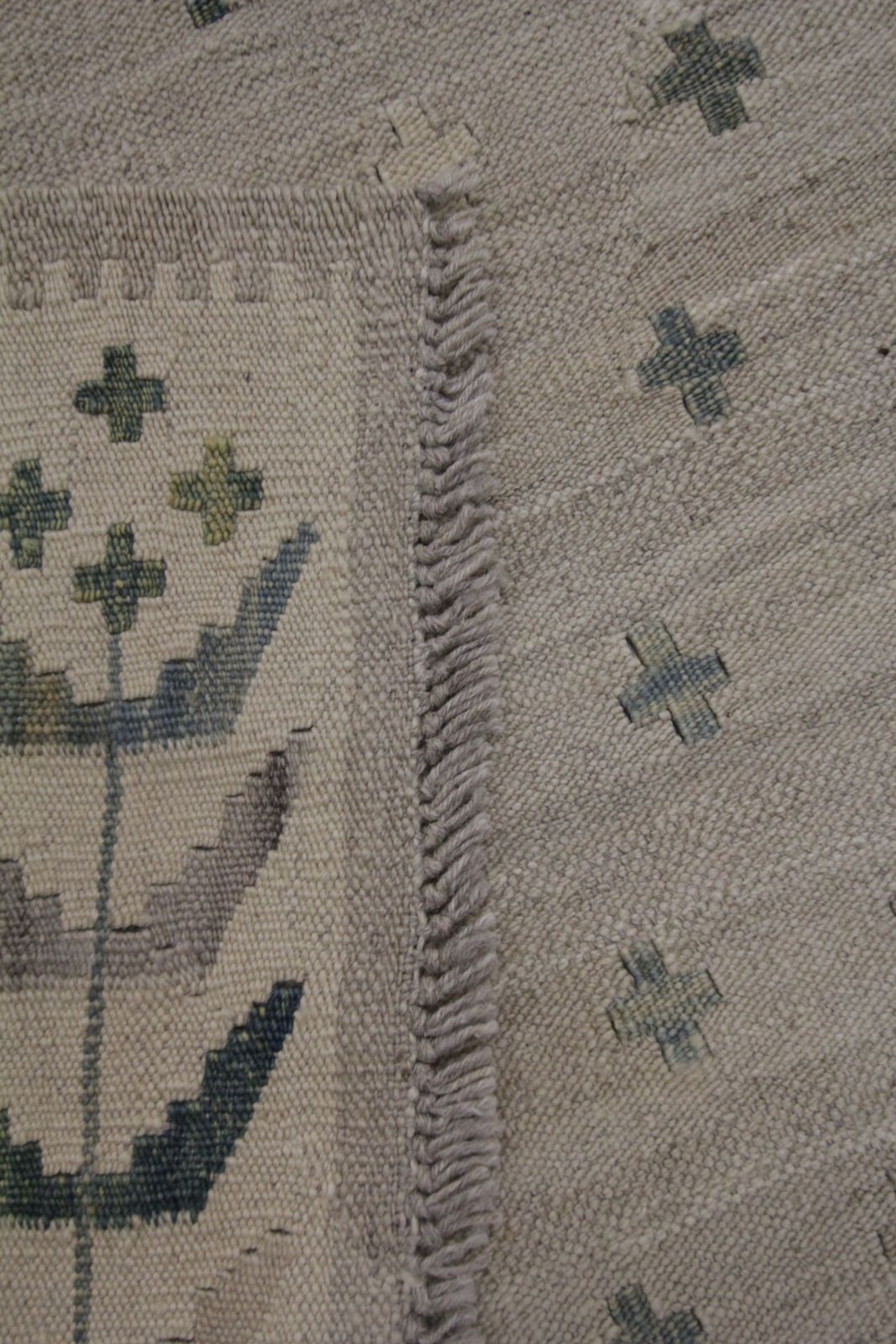 New Traditional Beige Wool Kilim Handmade Flat Woven Area Rug  124x170cm photo buy