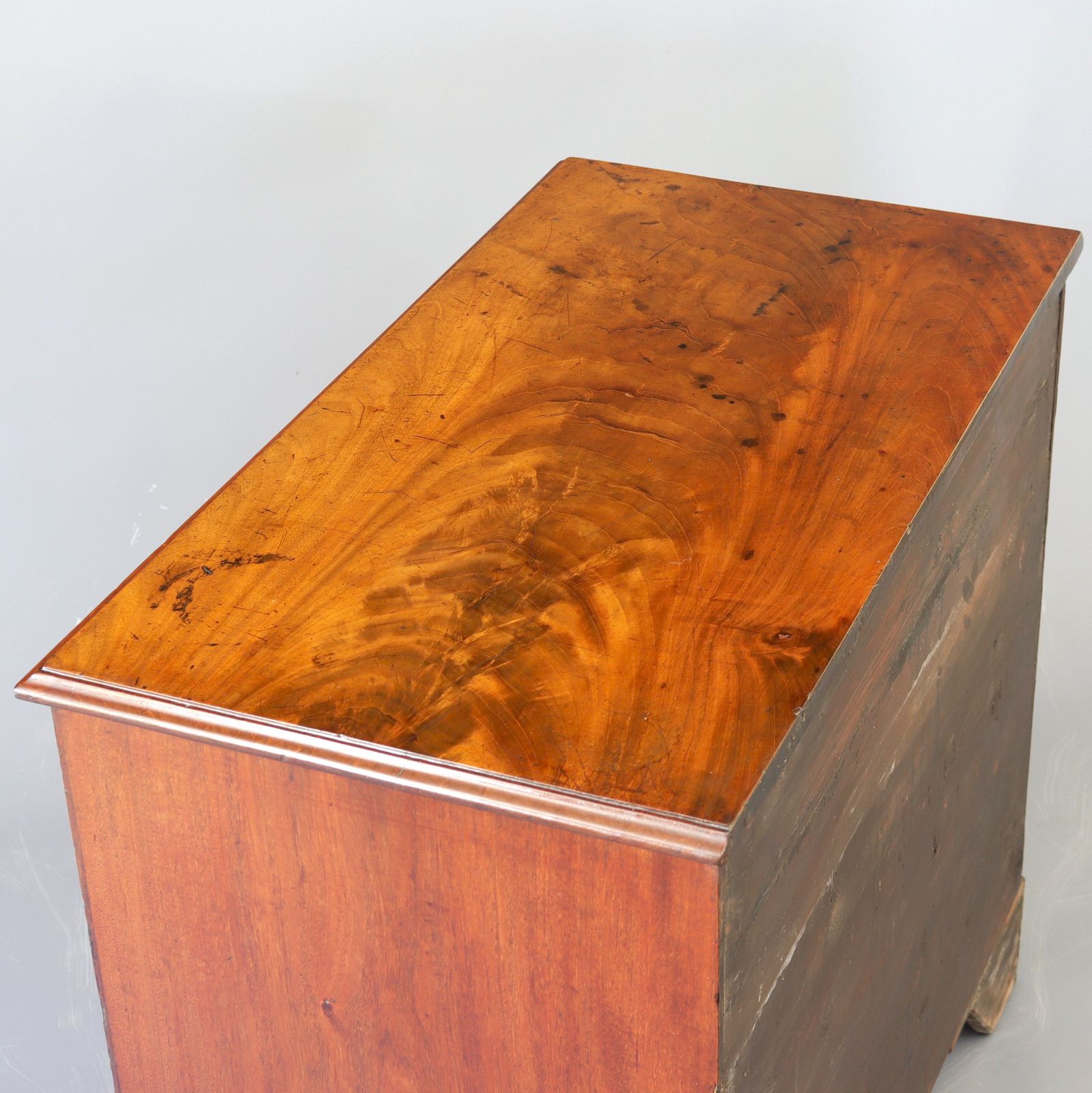 George II Curl Mahogany Small Chest Of Drawers C1740 photo vintage