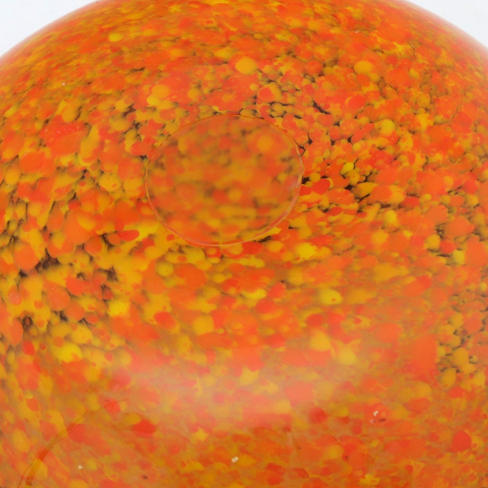 Monart Art Deco Orange And Bronze Glass Bowl With Trilobed Rim C1930s photo vintage