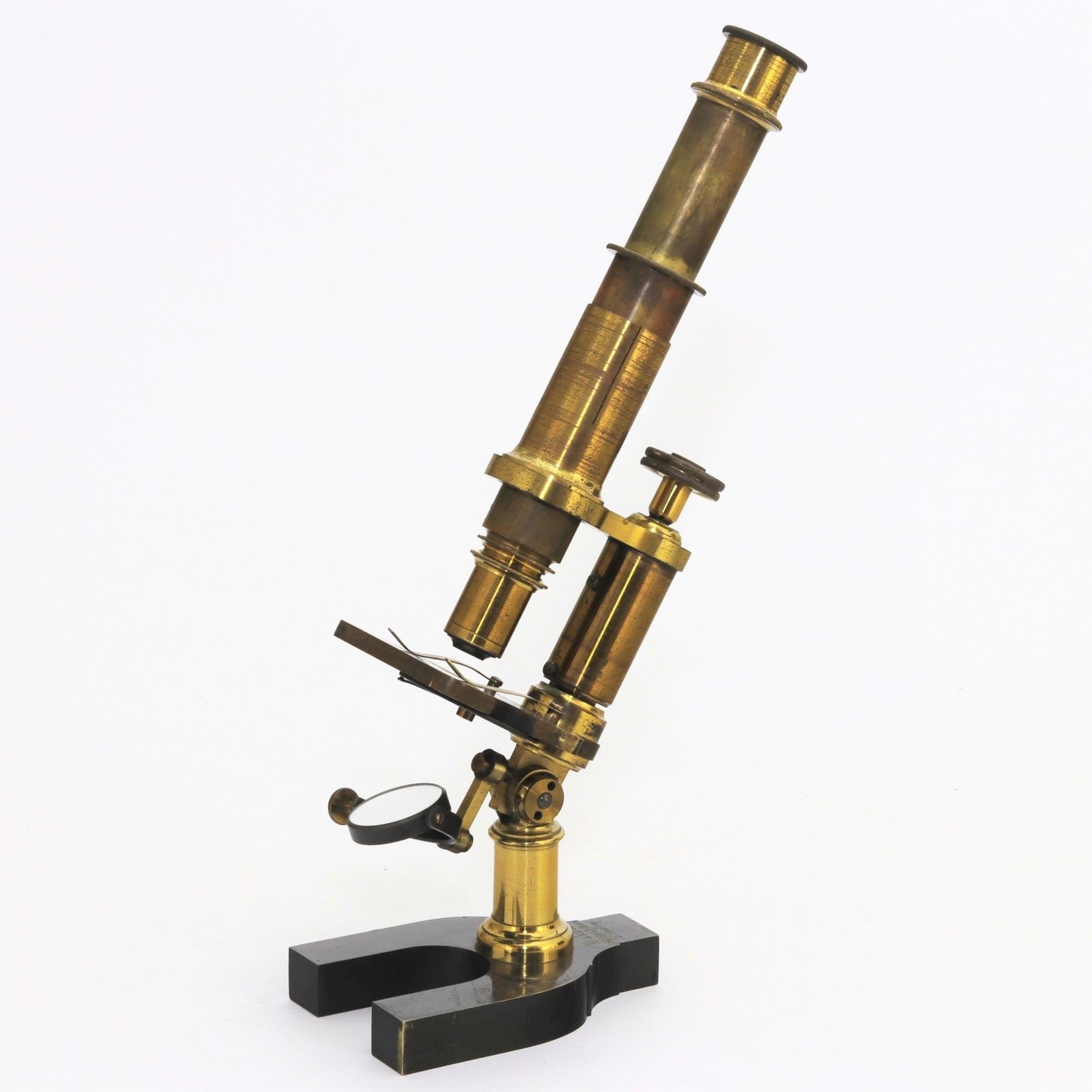 Mahogany Cased Brass Monocular Microscope By Baker Of London C1870 photo buy