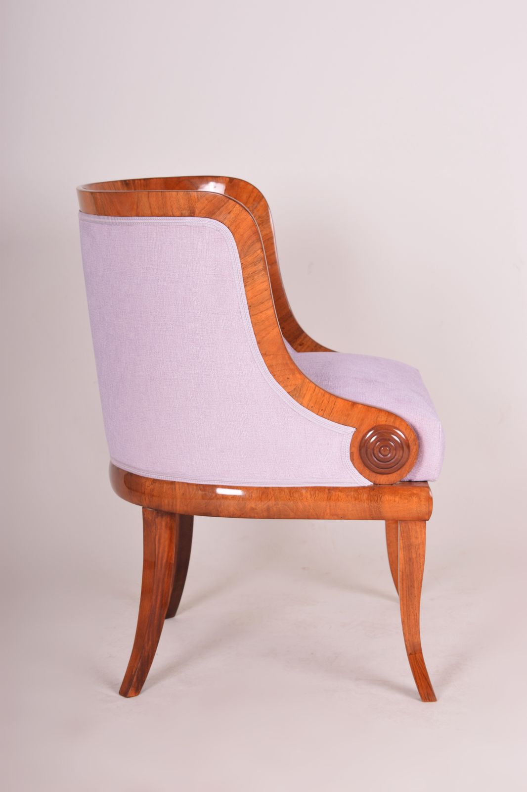 Brown And Pink Bohemian Armchair Made Out Of Walnut, 1820s, Biedermeier Style photo furniture