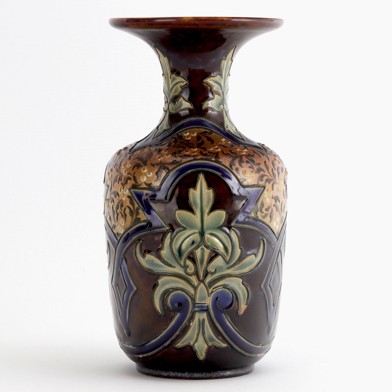 Doulton Lambeth Stoneware Art Nouveau Vase By Eliza Simmance 1884