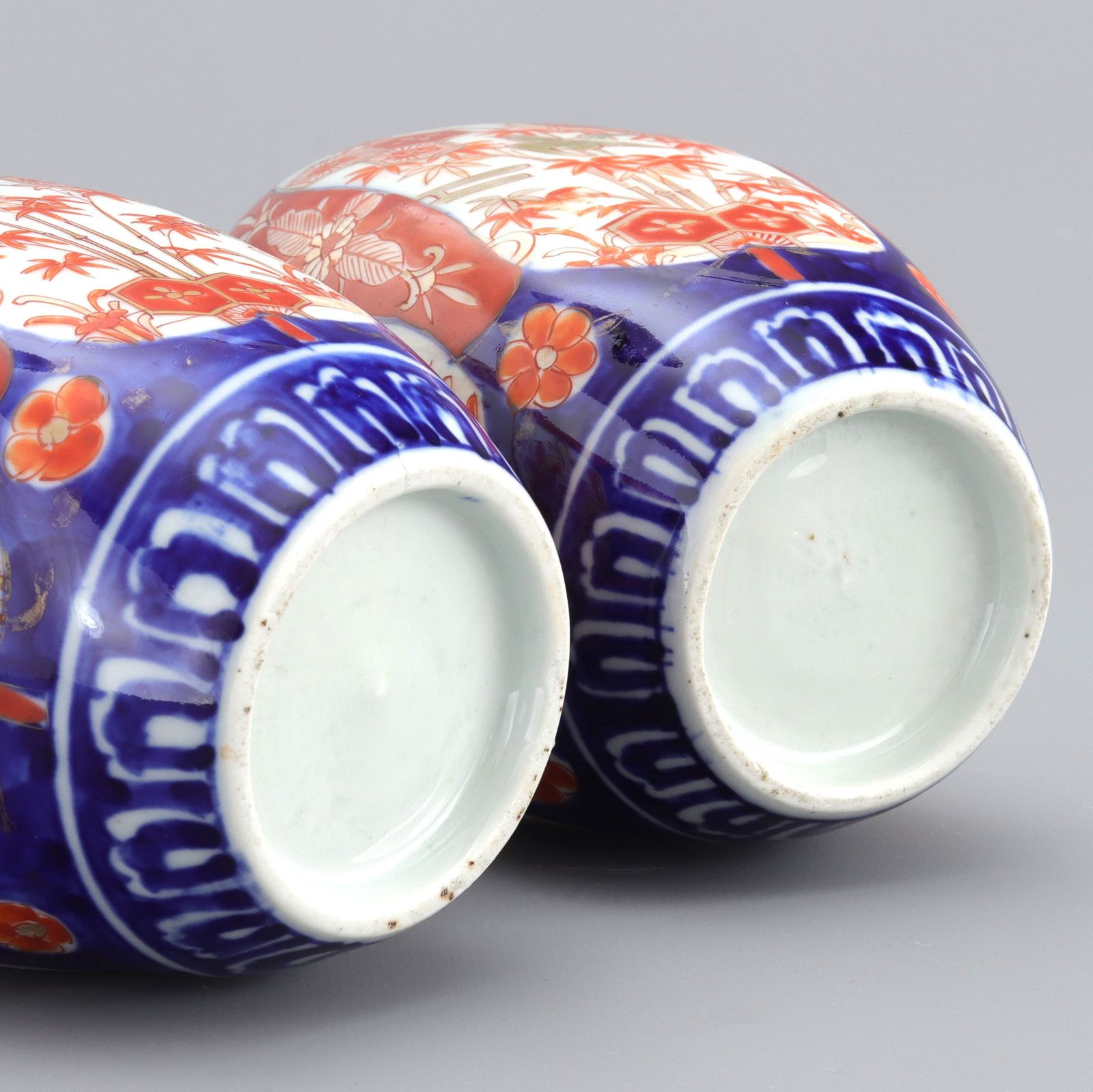 photo furniture Pair Of Japanese Meiji Period Square Form Imari Vases C1890