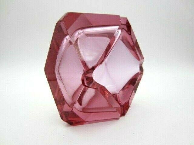 Murano Sommerso Space Age Pink Mandruzzato Geometric Glass Bowl photo buy