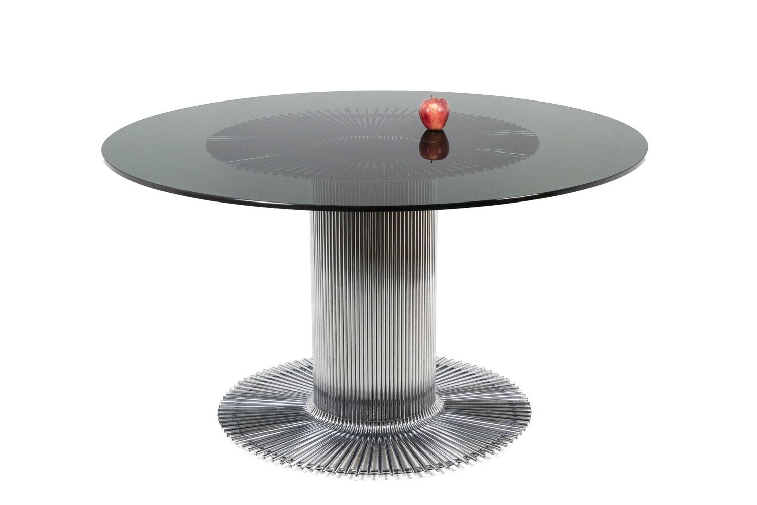 Gastone Rinaldi, Table In Chromed Metal And Smoked Glass, 1970s photo furniture