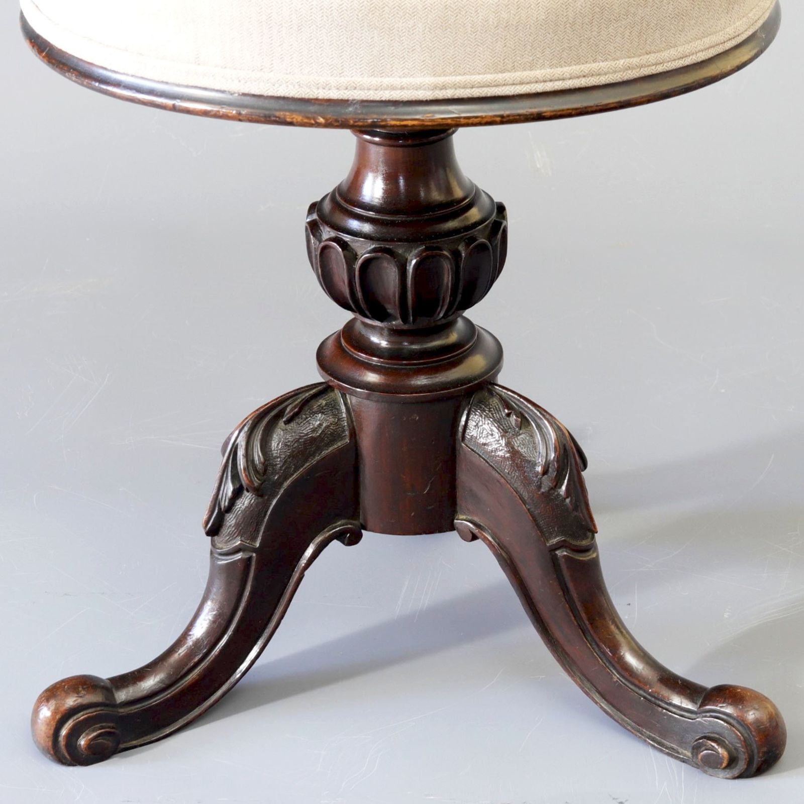 Mid Victorian Walnut Revolving Music Chair C1870 photo vintage