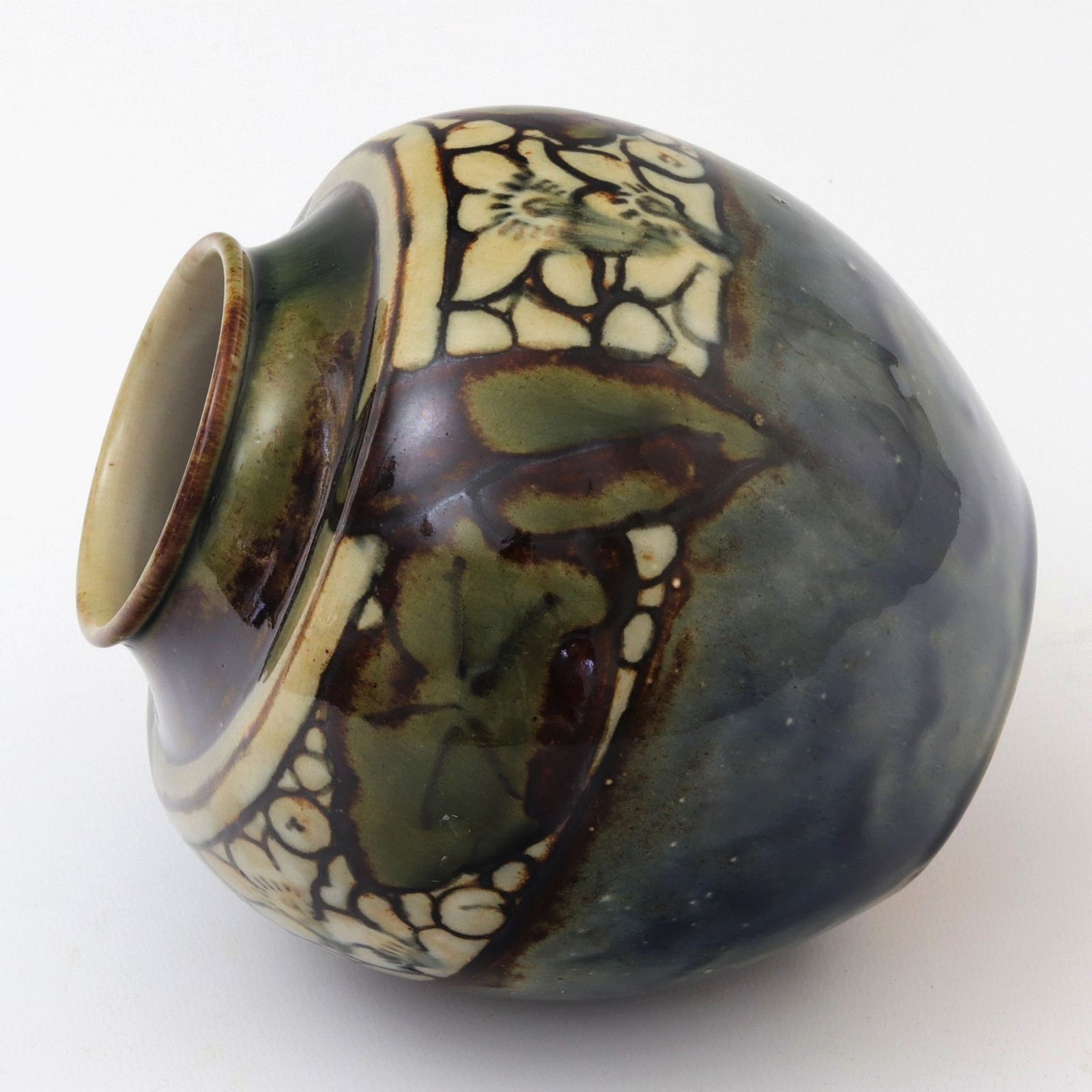 Royal Doulton Stoneware Ovoid Art Deco Vase By Lily Partington C1920 photo Home Decor