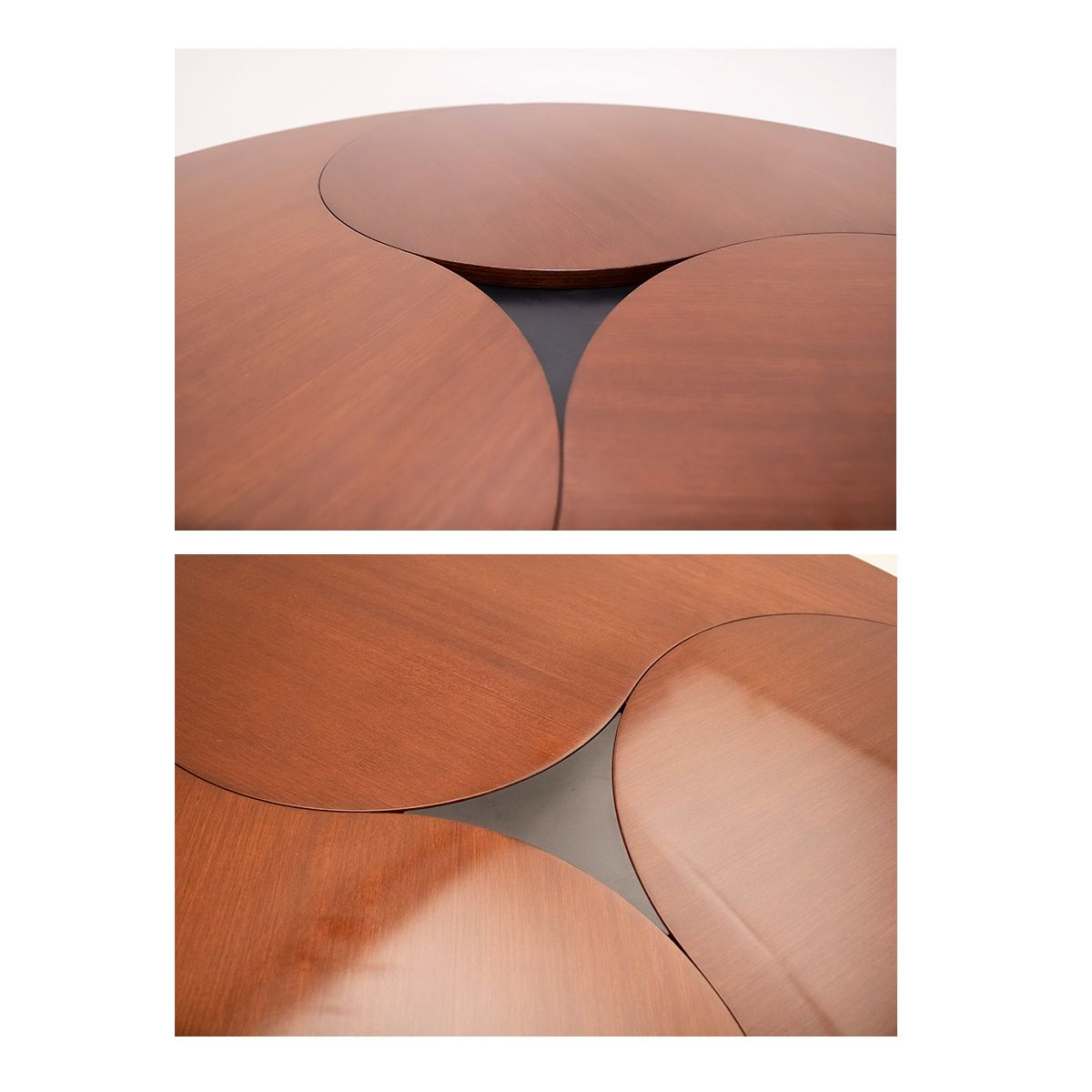 Danish Mid Century Yin Yang Teak Extending Dining Table By Ole Gjerløv Knudsen And Torben Lind photo vinterior