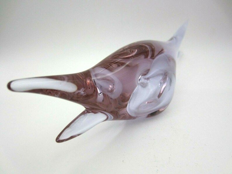 Seguso Fish Figure Pink Blue Alexandrite 50s Vintage Murano Italian Art Glass photo Art