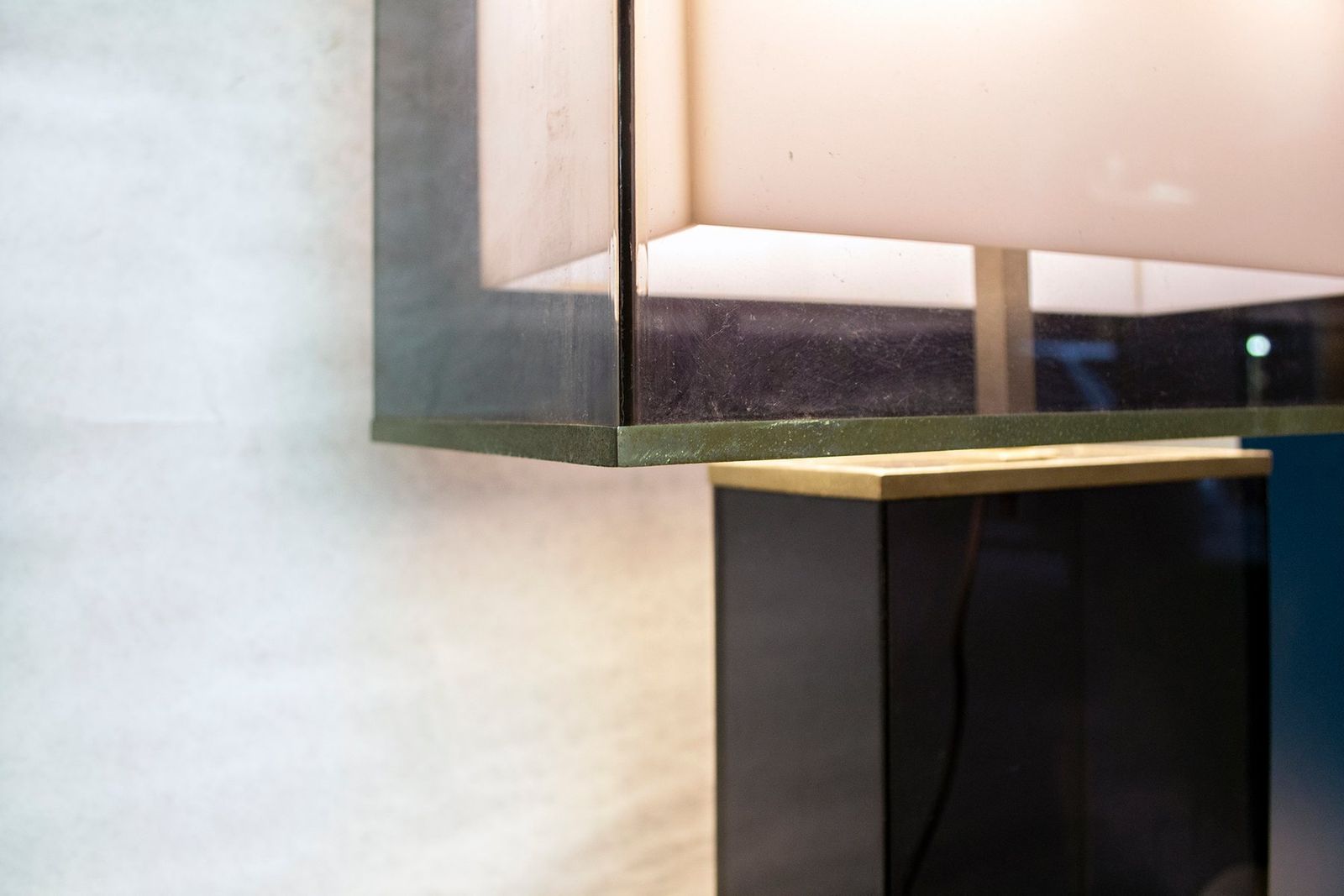 Italiaanse Plexiglas En Messing Lamp Van Nd, Jaren 1970 photo Verlichting