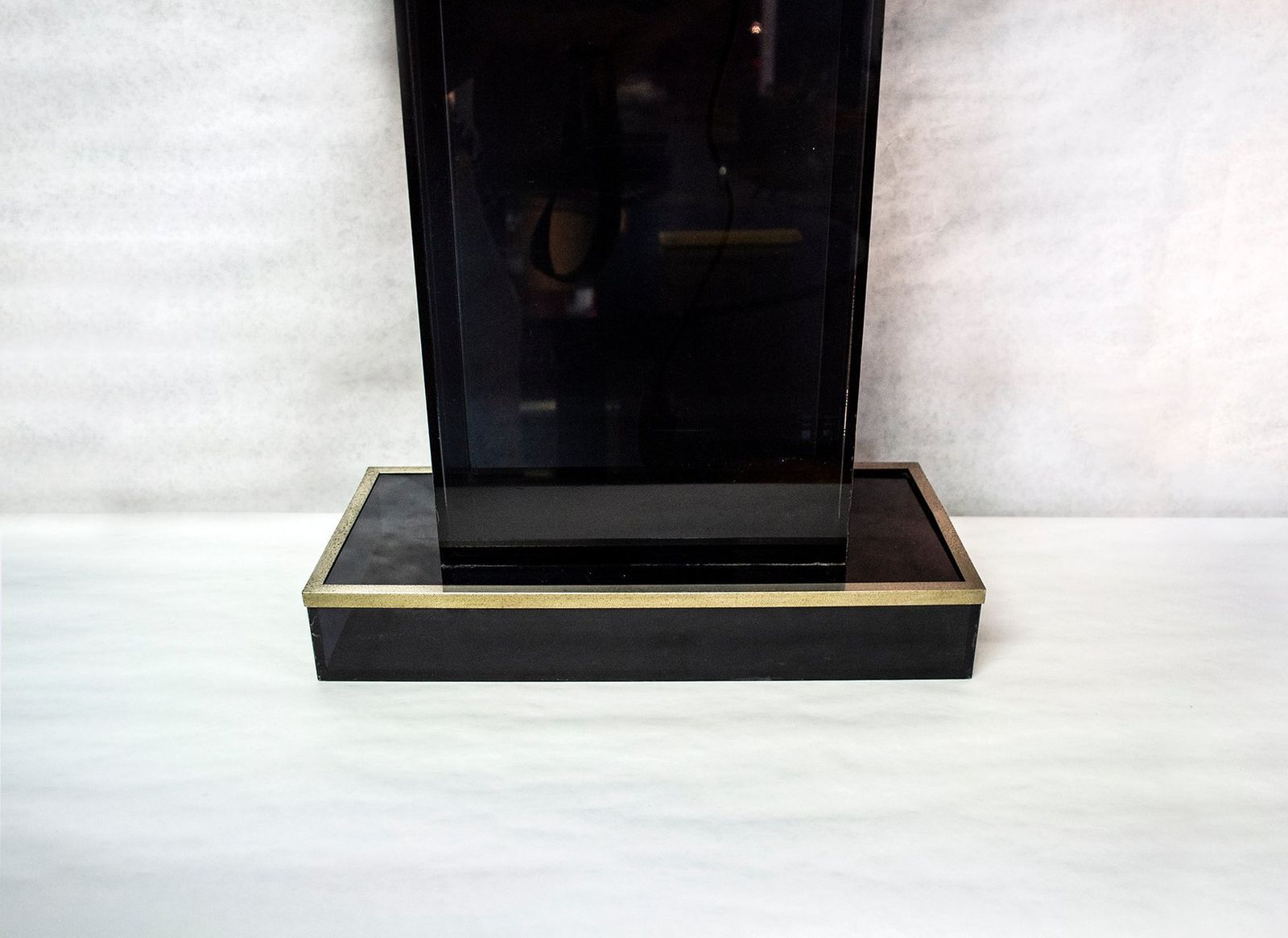 Italiaanse Plexiglas En Messing Lamp Van Nd, Jaren 1970 photo vinterior