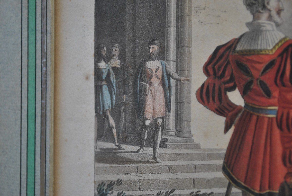 603.0 Framed Prints: The Young Sargines And Philippe Auguste, Xixth Century photo
