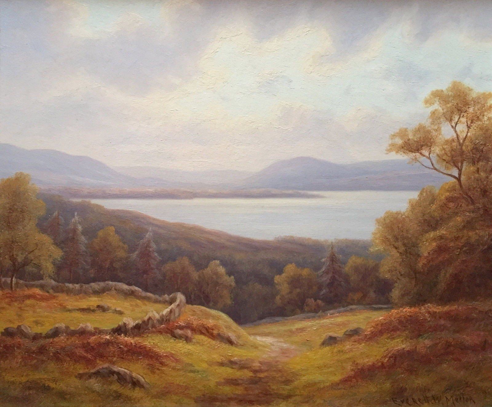 Everett Watson Mellor. (Oil On Canvas) Loch Lomond photo furniture